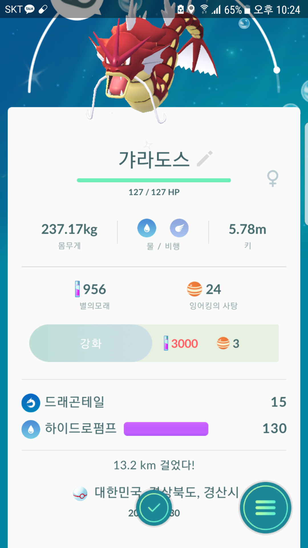 드디어 갸라도스!