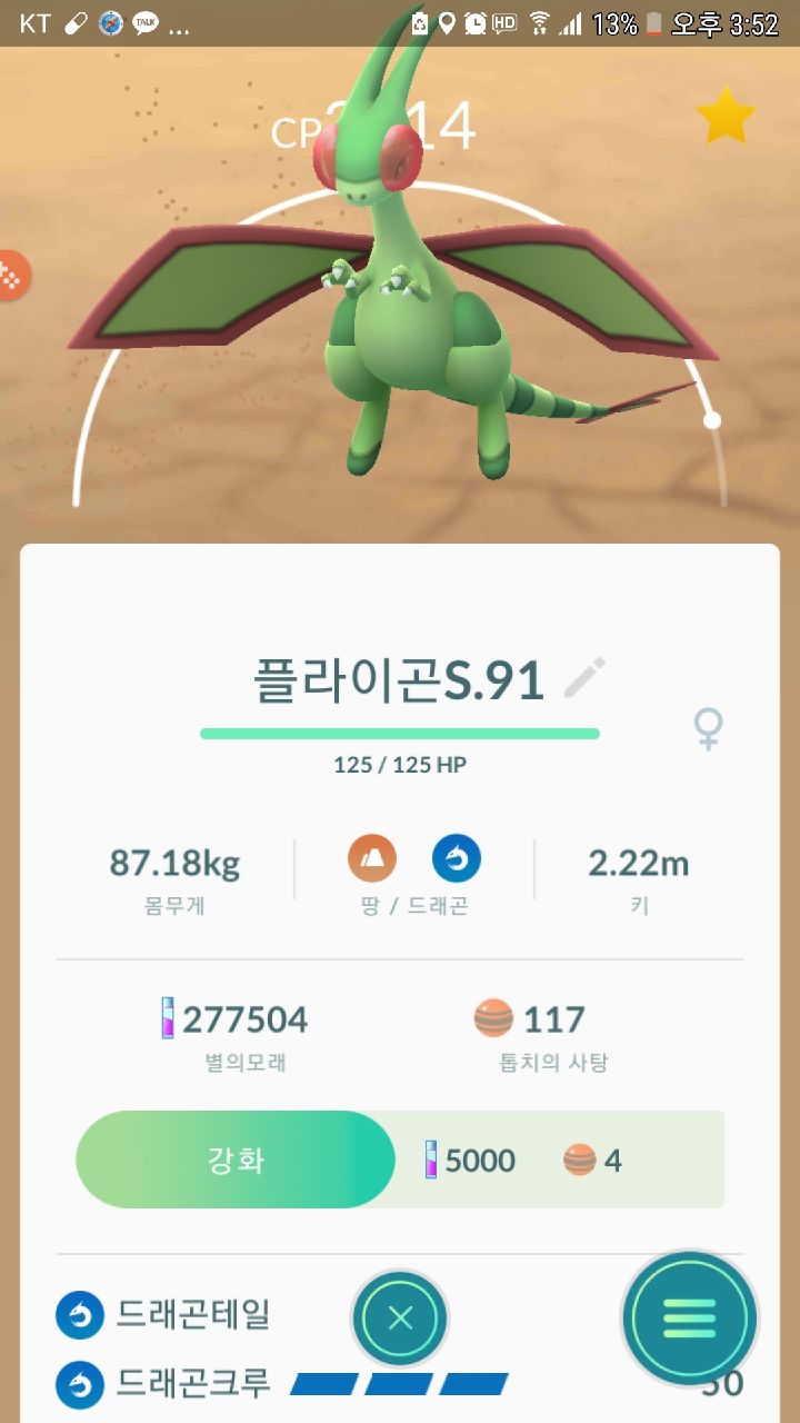 첫 플라이곤 진화~