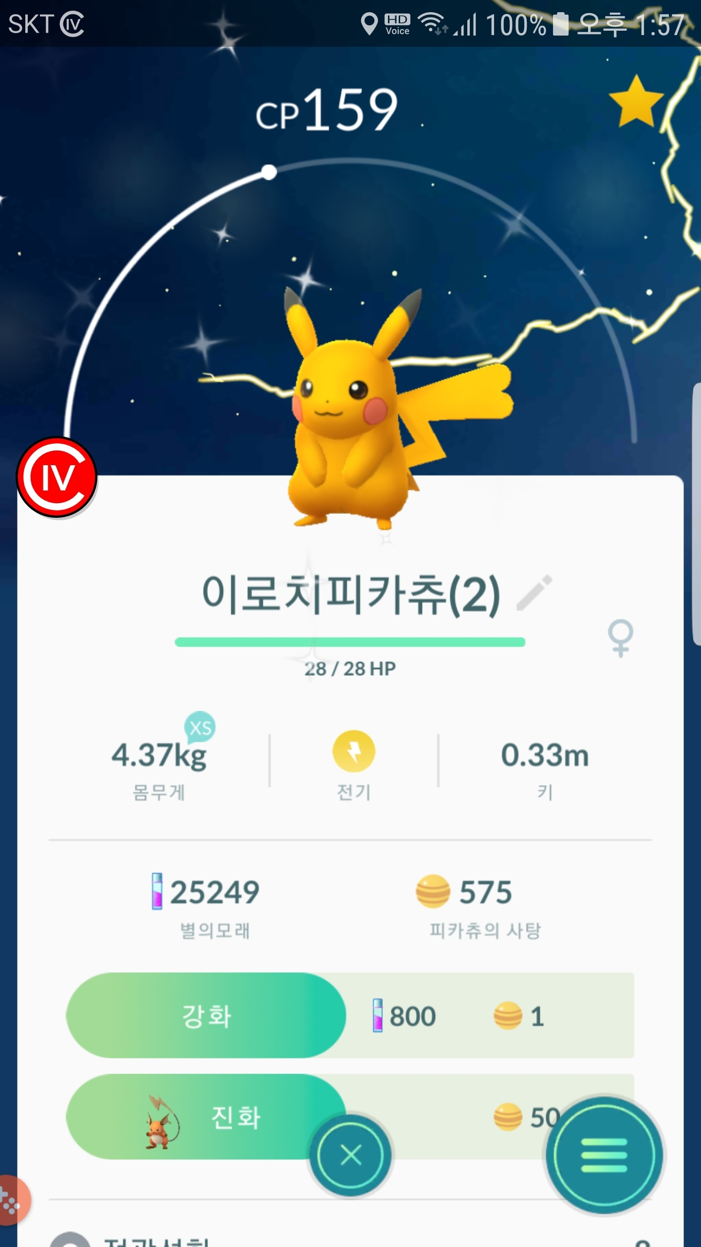 두번째 잡은 이로치피카츄